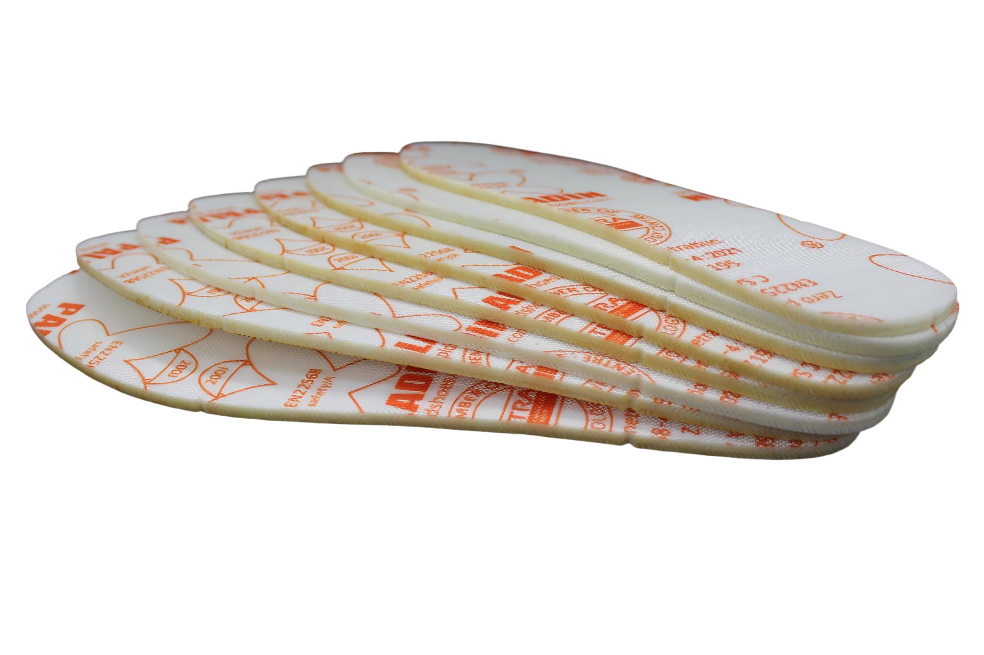 Anti tusukan kain insole lunak fleksibel untuk alas kaki pengaman